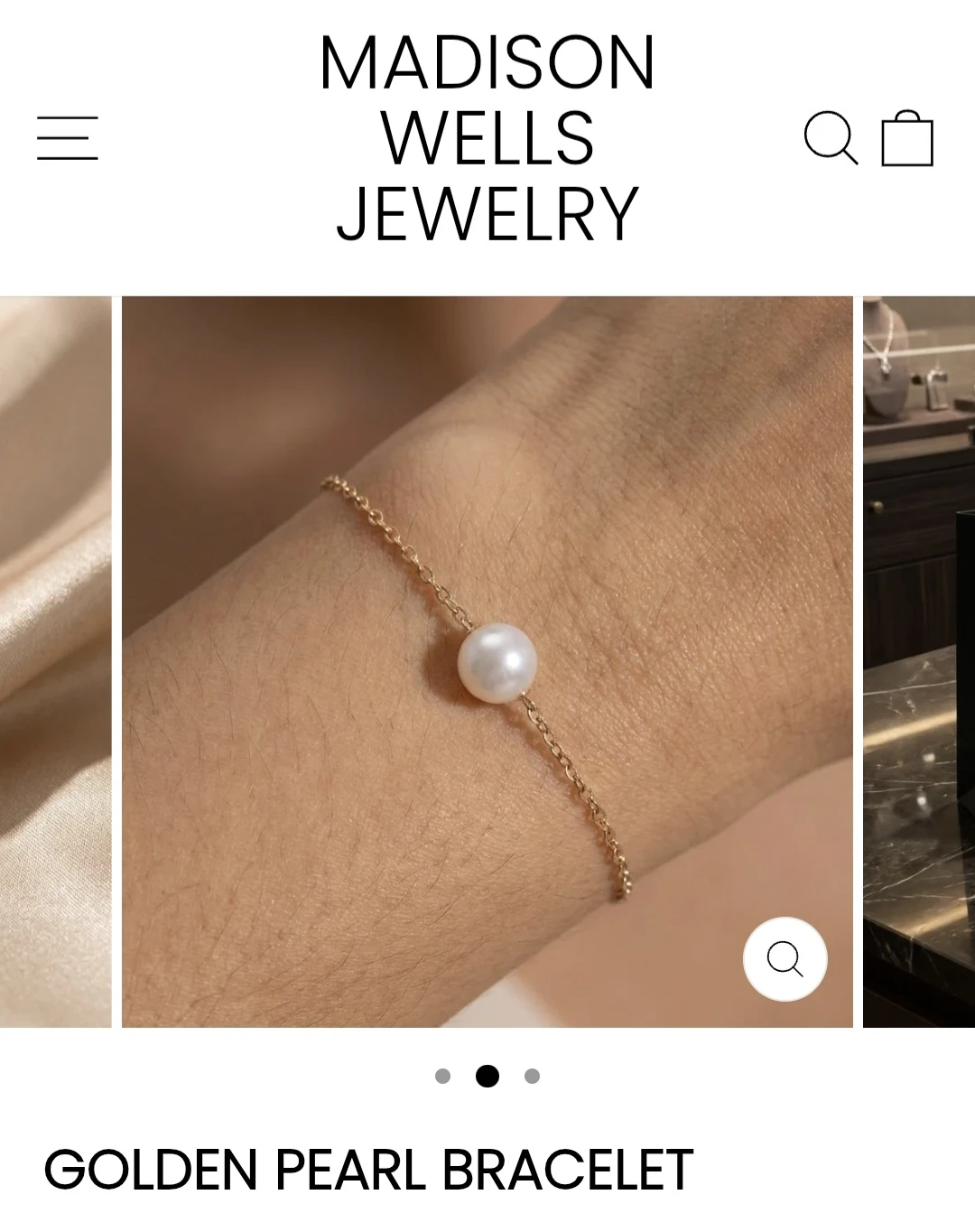 Madison Wells Jewelry Golden Pearl Bracelet