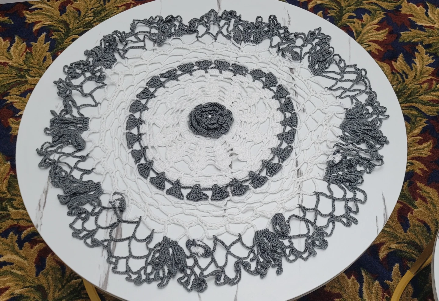 Handmade Crochet Doily Table Topper - photo 4