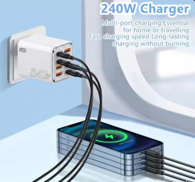 240W USB C Charger - 4 PD & 4 USB Ports - photo 2