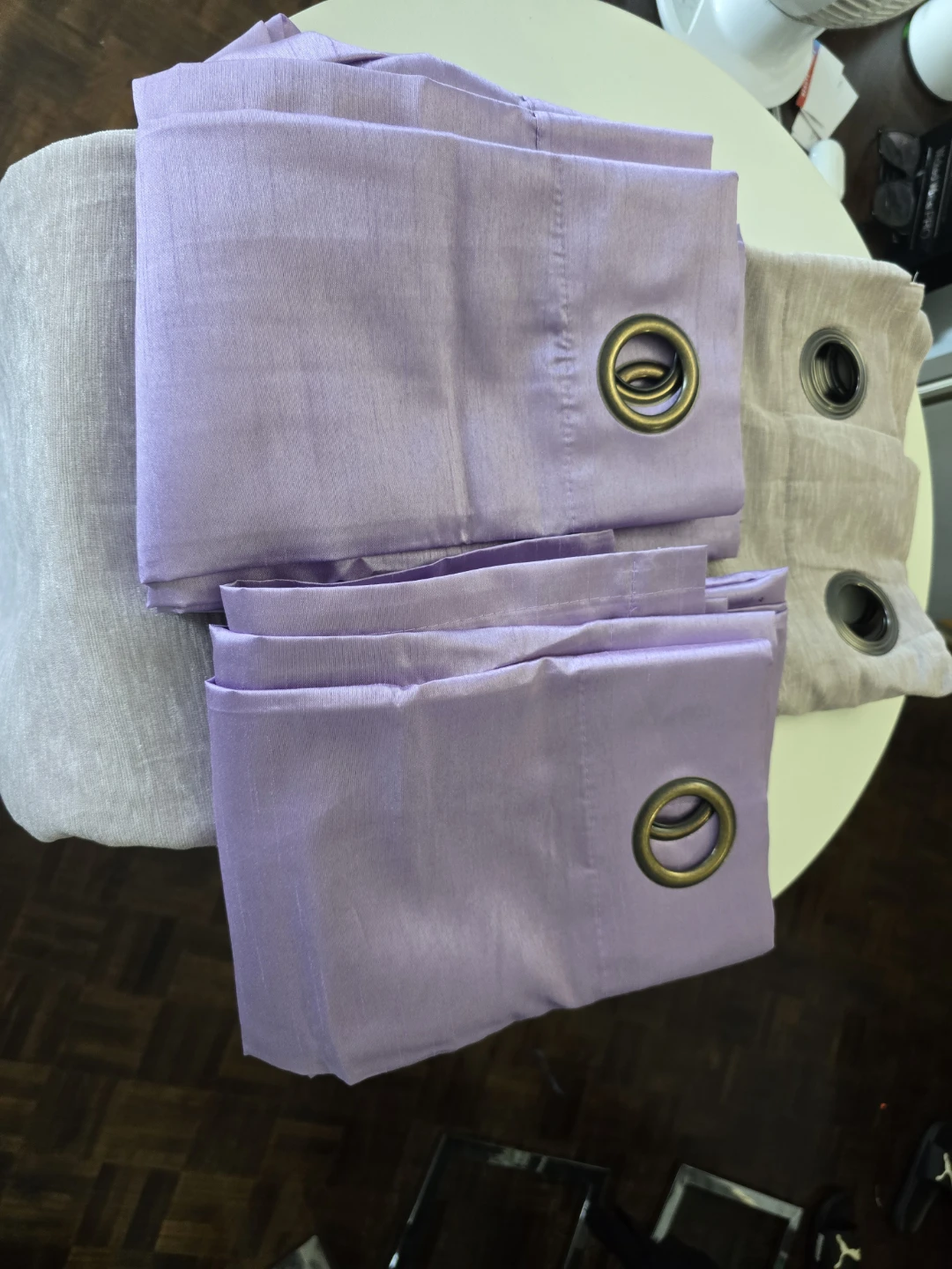 Light Purple Eyelet Curtains 54x95 - photo 4