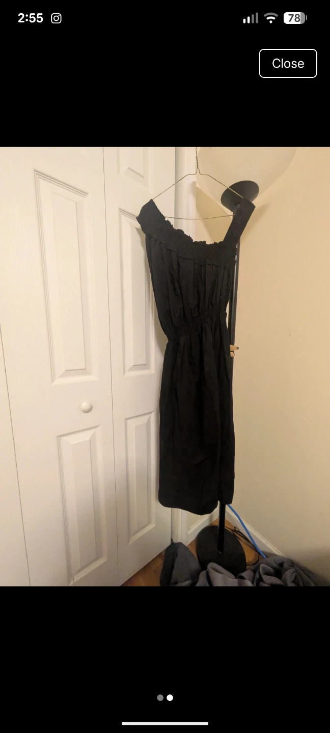 Black One-Shoulder Embellished Dress - photo 2
