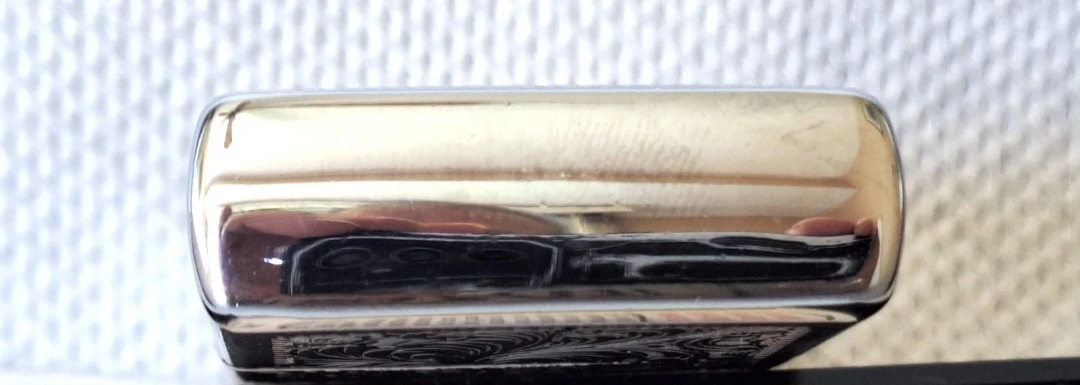 Zippo Lighter Venetian High Polish Chrome Niagara Falls Ontario - photo 5