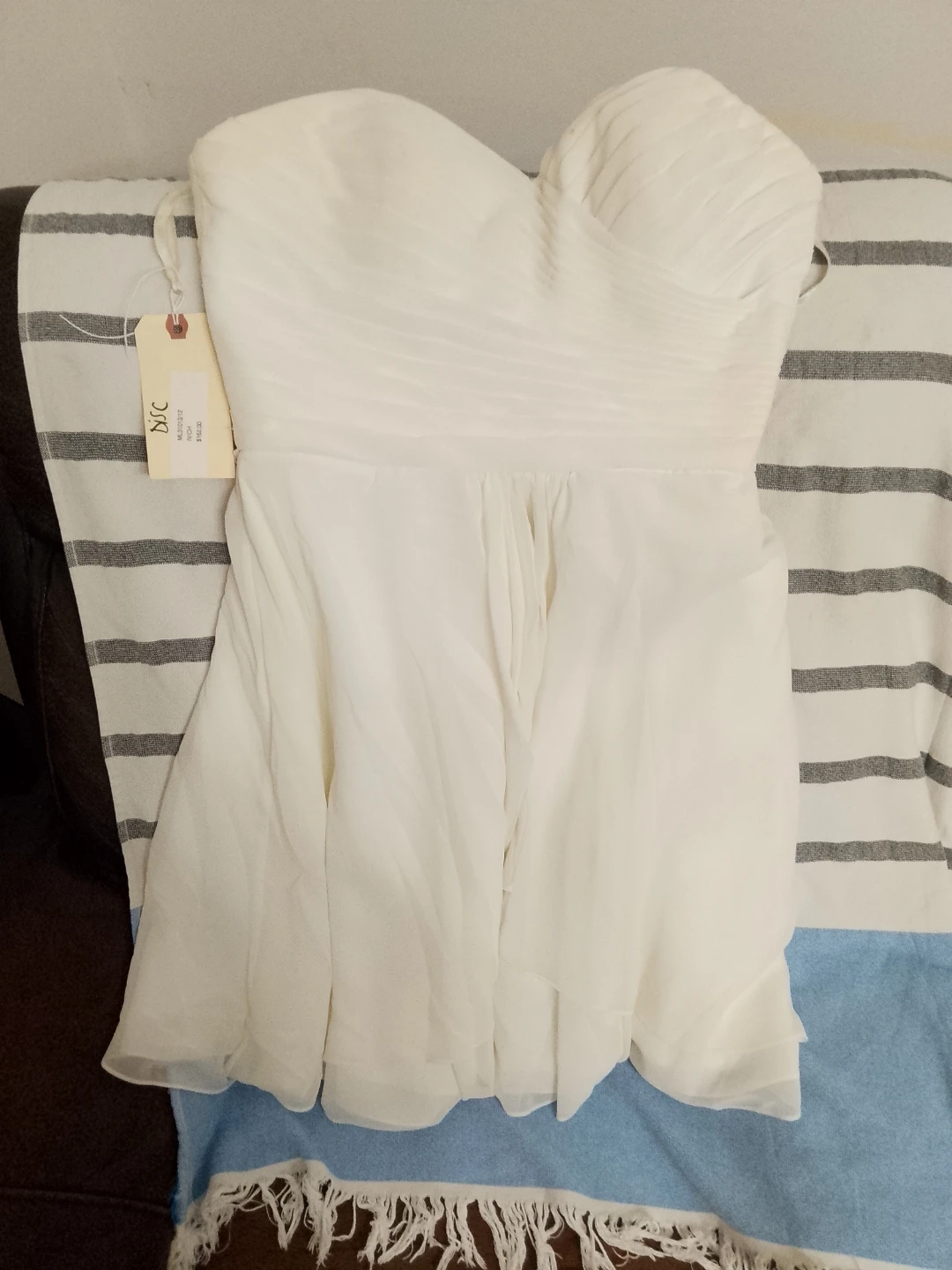 Mori Lee Strapless Ivory Dress - Size 12