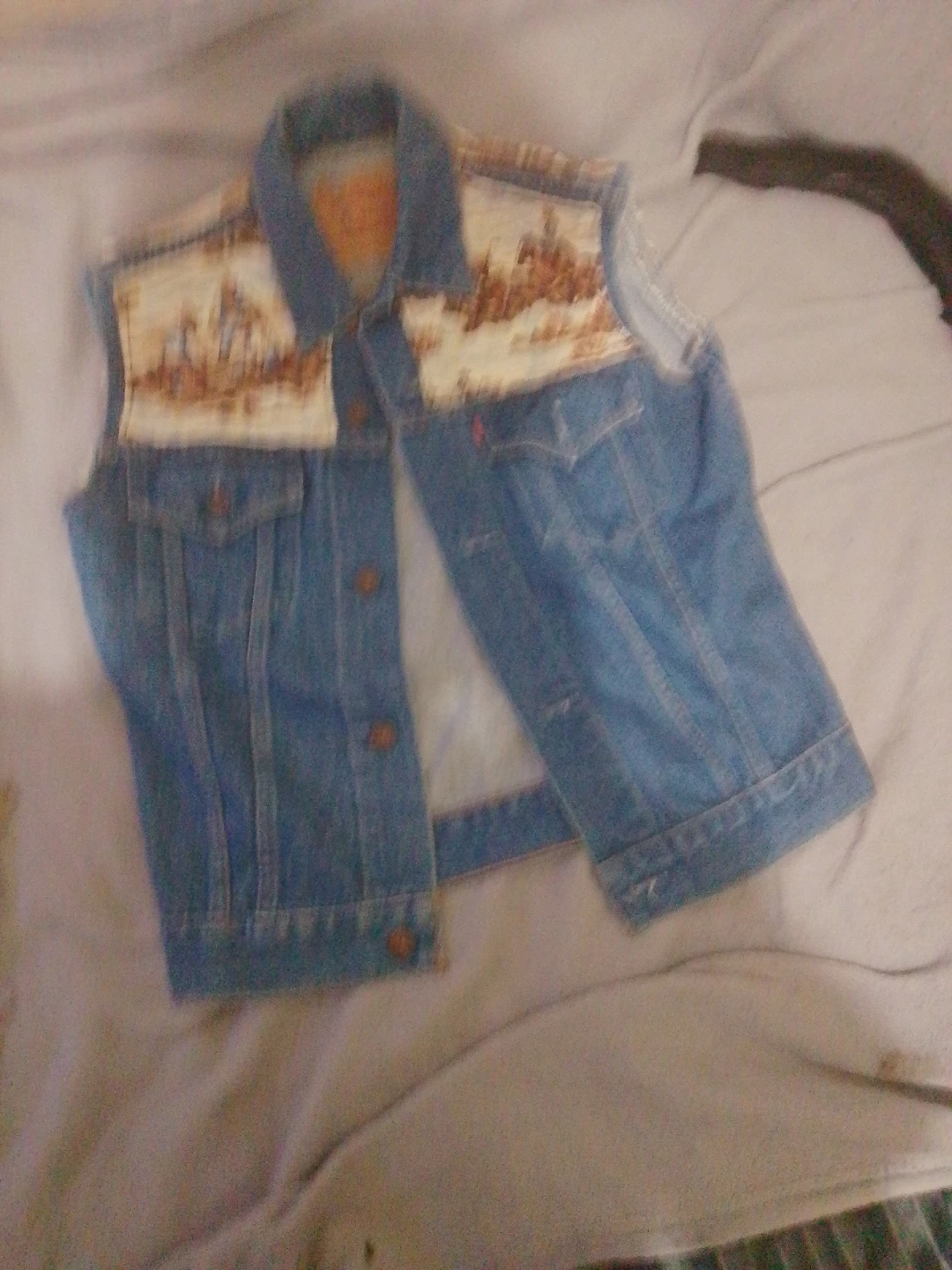 Levi's Denim Vest with Western Scene Print - photo 4