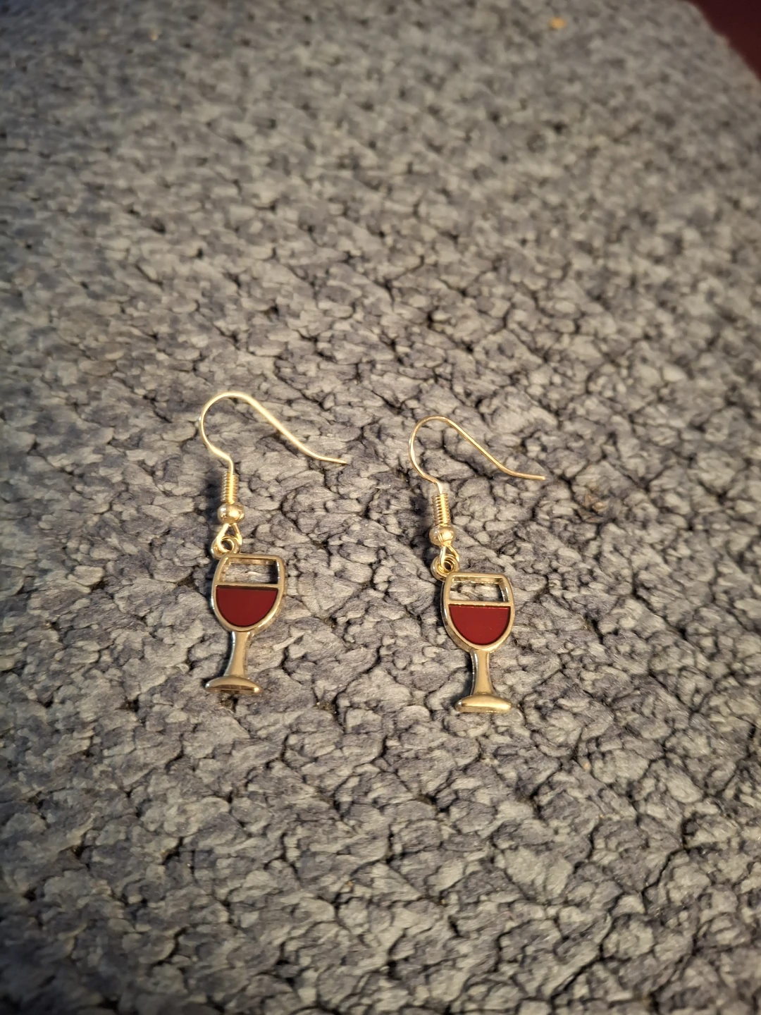Red Wine Glass Earrings - photo 3
