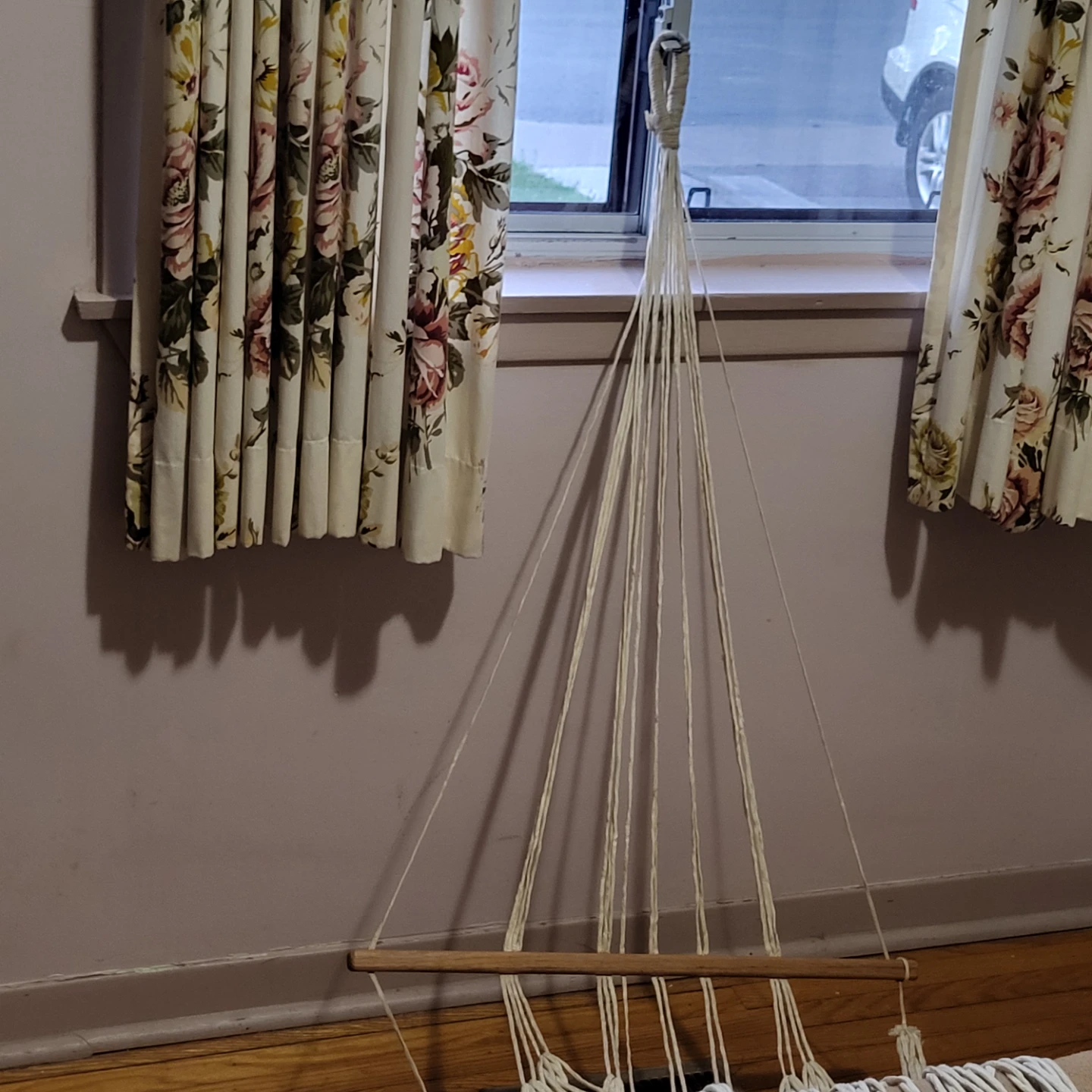 White Macrame Hammock Chair