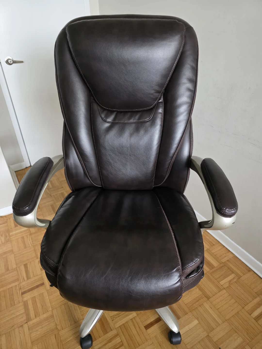 SERTA Brown Leather Office Chair