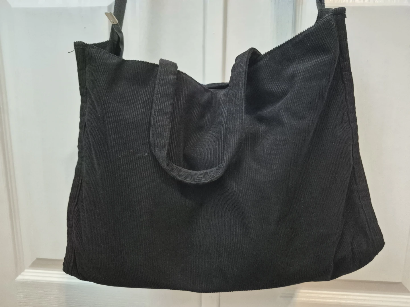 Black Corduroy Tote Bag - photo 2