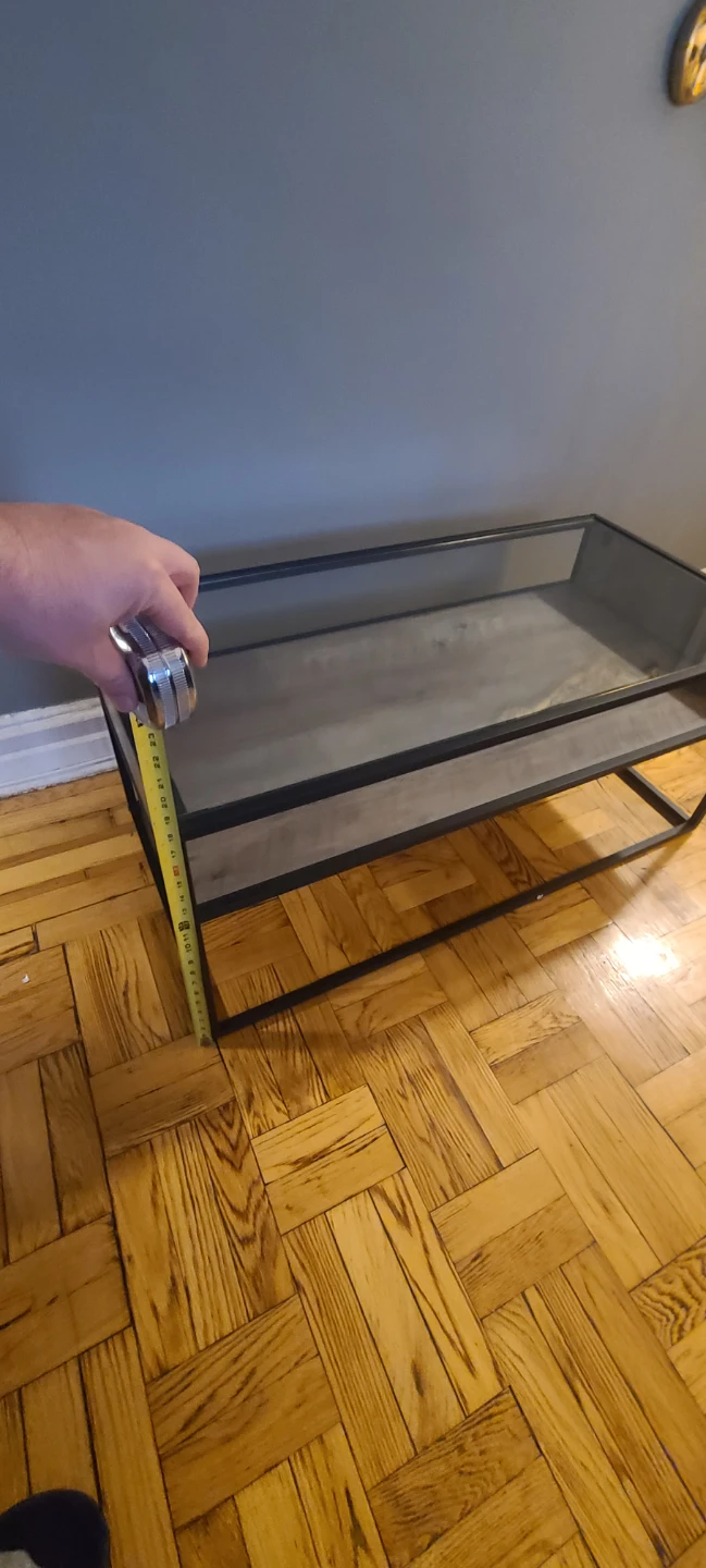 Modern Coffee Table - Glass Top with Wood Shelf - photo 5