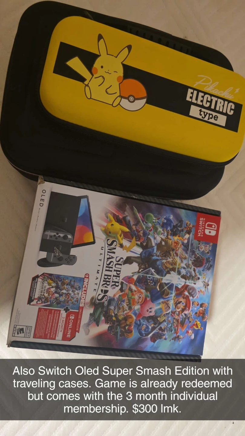 Nintendo Switch OLED Super Smash Bros Edition with Case