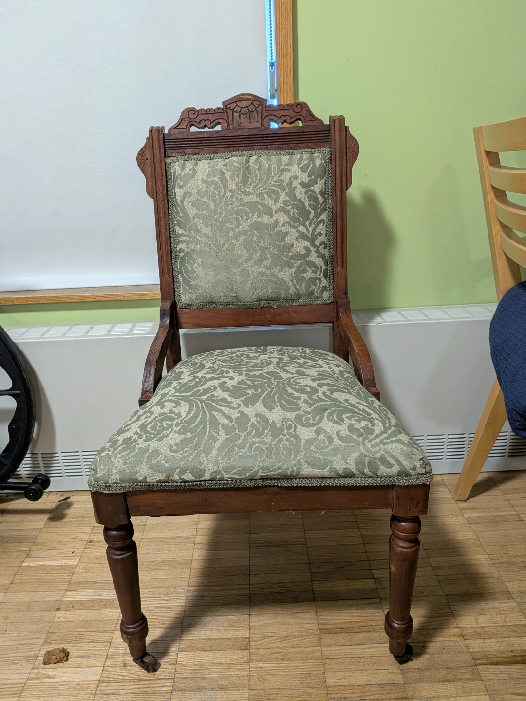 Antique Wood Accent Chair