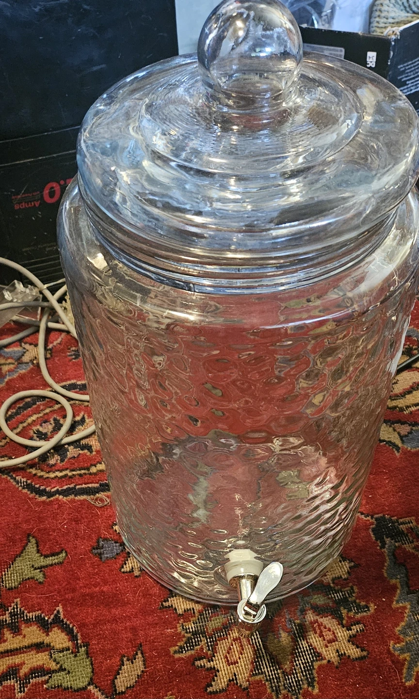 Glass Beverage Dispenser with Spigot