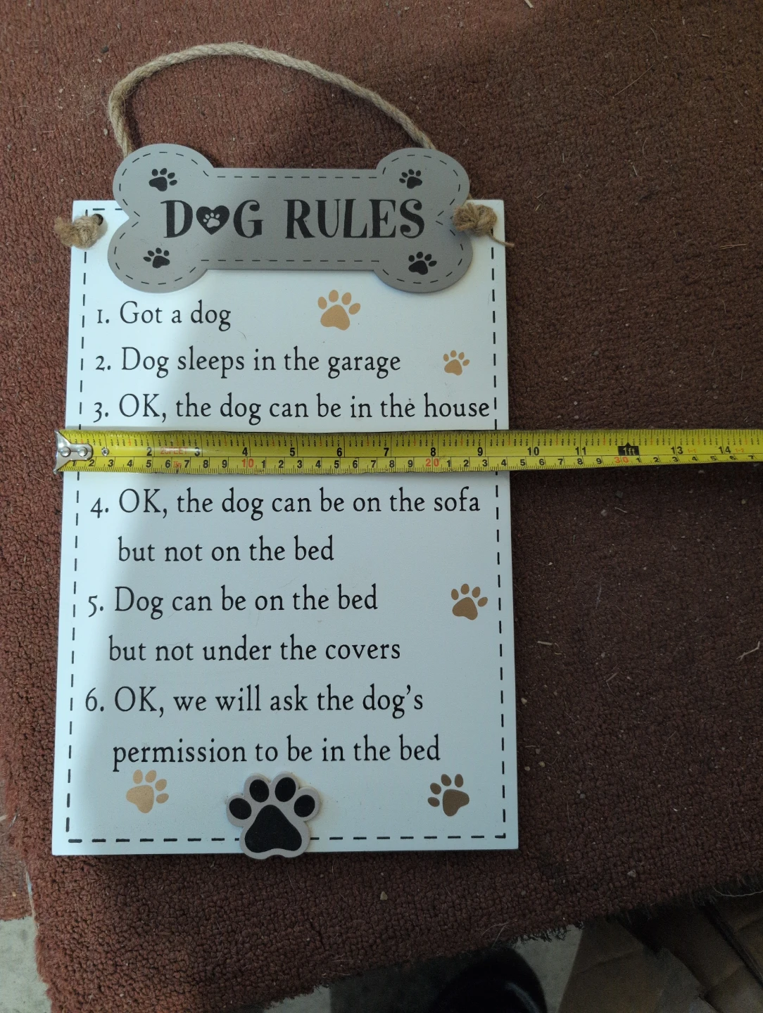 Dog Rules Hanging Sign - photo 3