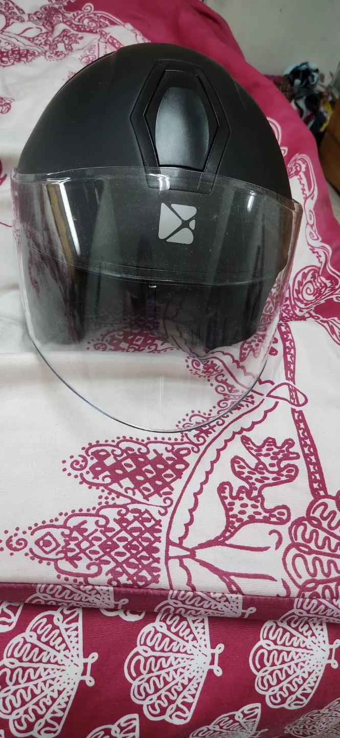 New Black Motorcycle Helmet with Visor - XXXL