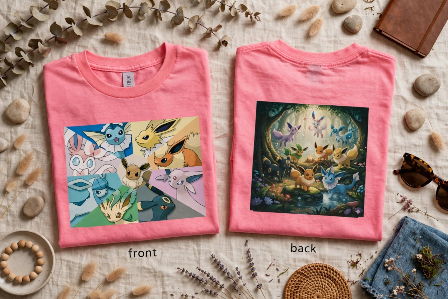 Kids Eeveelution Double-Sided Tee - All Eevee Evolutions Shirt