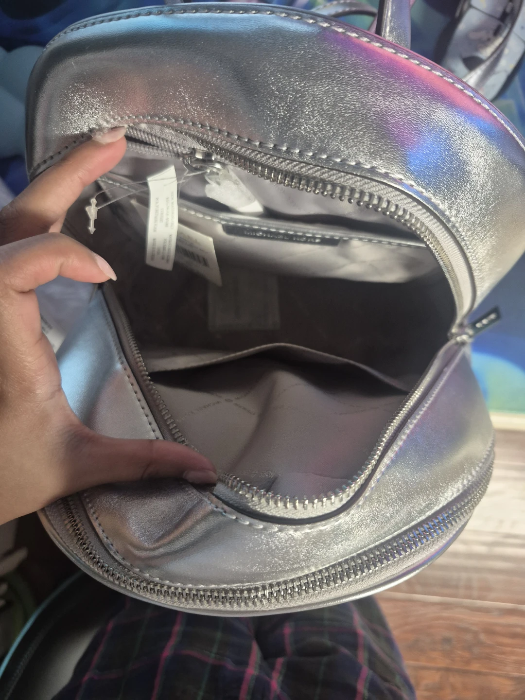 Michael Kors Backpack - White MK Logo with Skiing Figures - photo 5