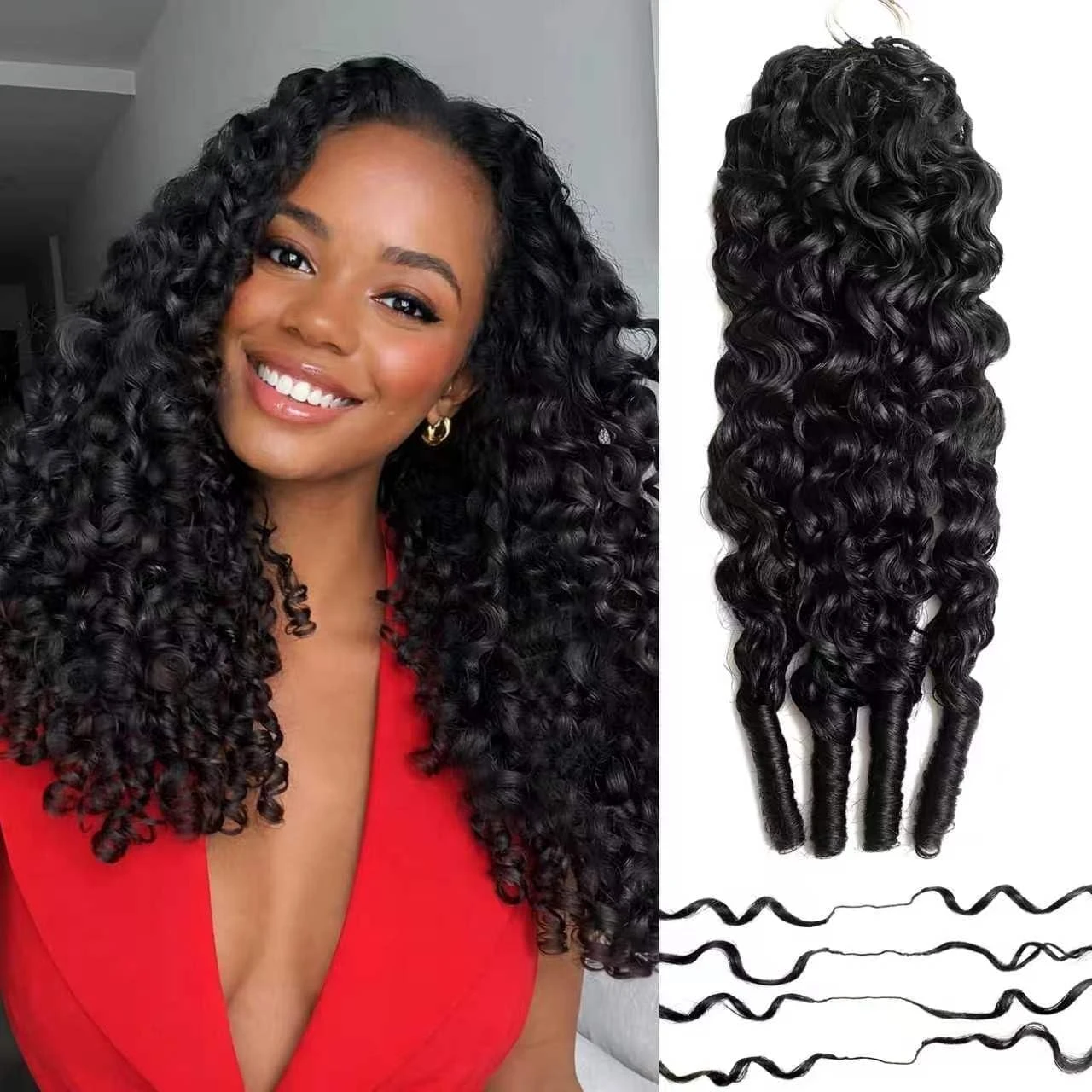 100% Human Hair Crochet Hair - Burmese Curly