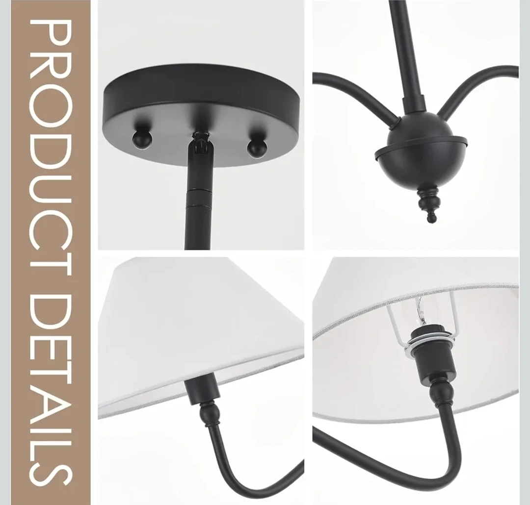 VANZARLA Modern Linear Chandelier 2-Light Fixture - photo 5