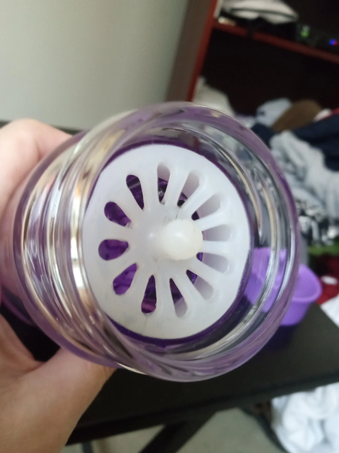 Glass Infuser Water Bottle - Purple - photo 3