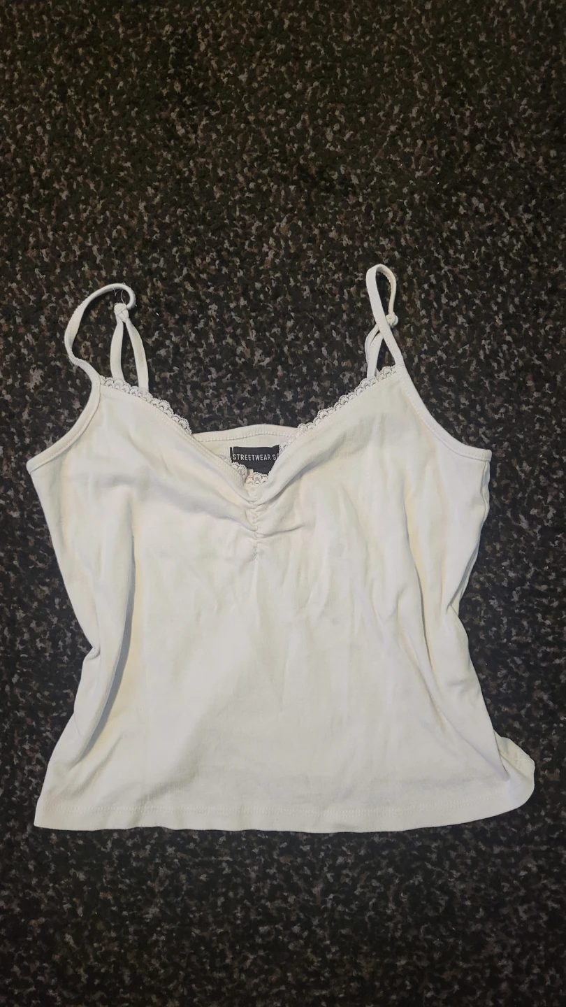 White Lace Trim Camisole