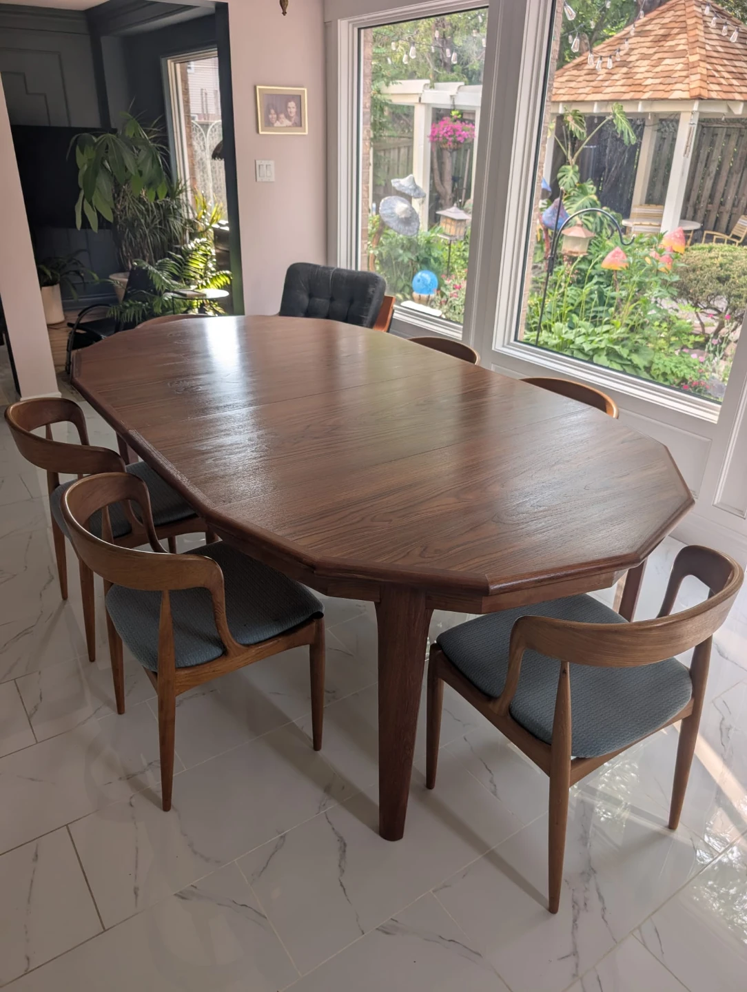 Mid Century Teak Extendable Dining Table - photo 3