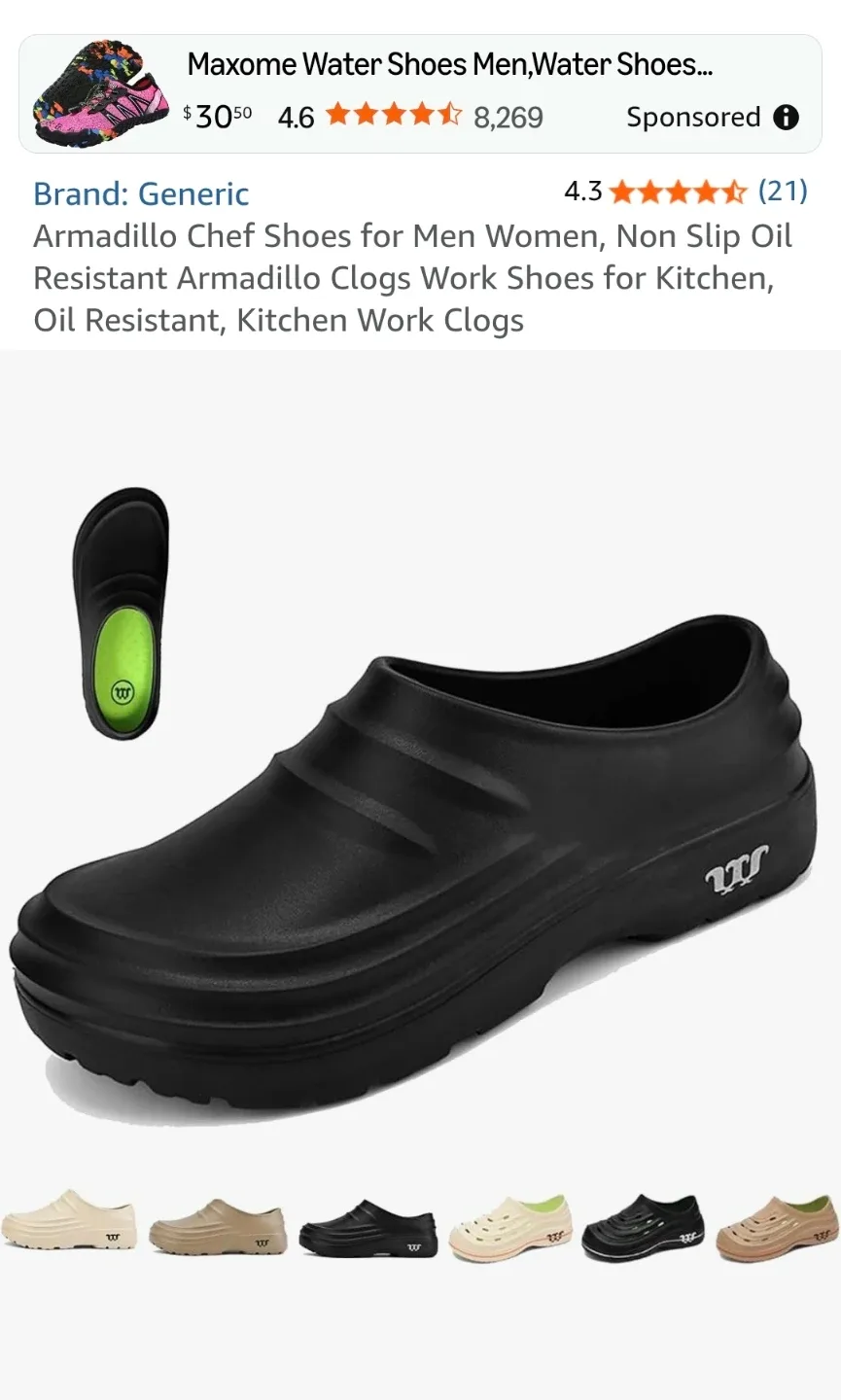 Generic Armadillo Chef Shoes
