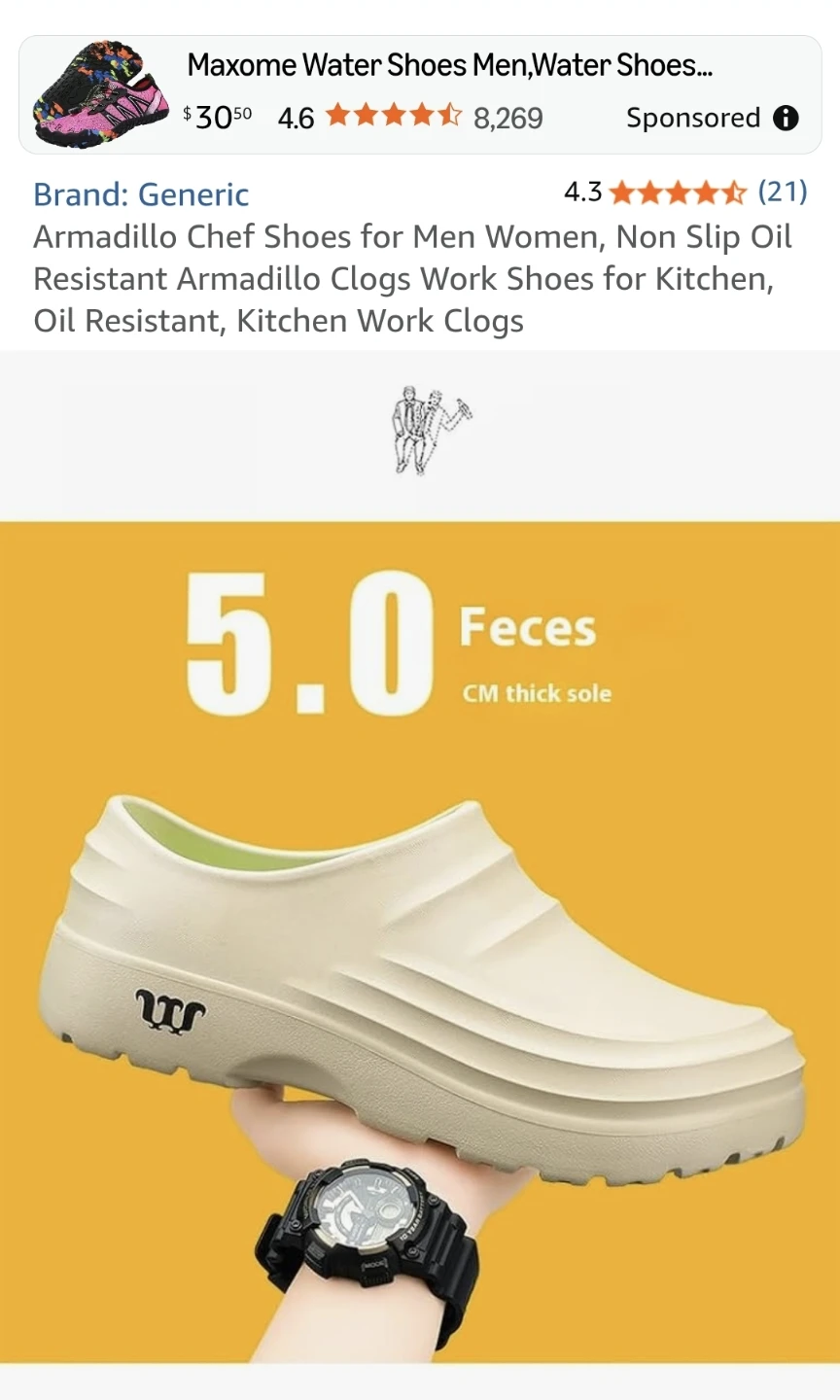 Generic Armadillo Chef Shoes - photo 2