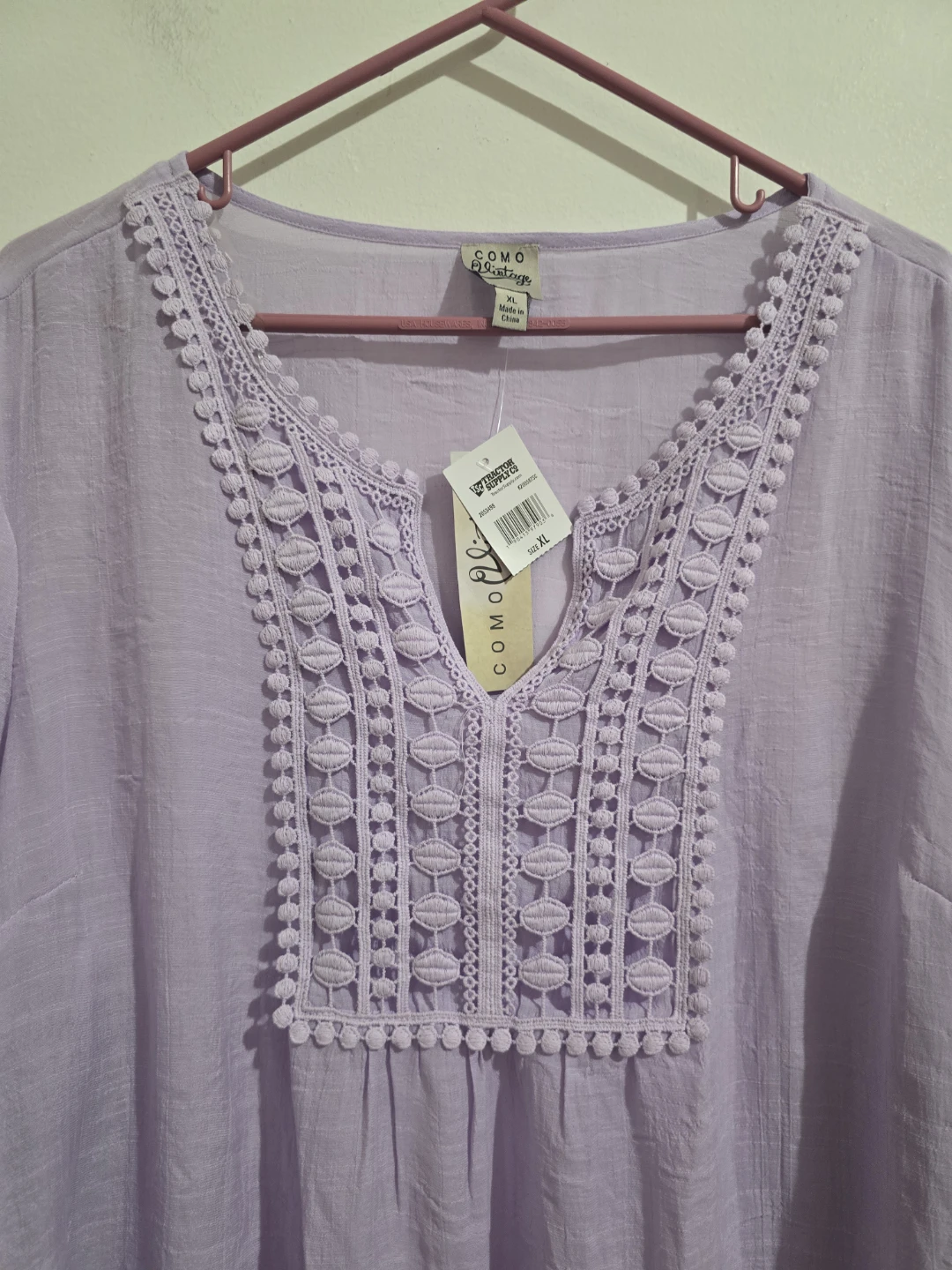 Como Vintage Tunic Top XL Lavender - photo 2