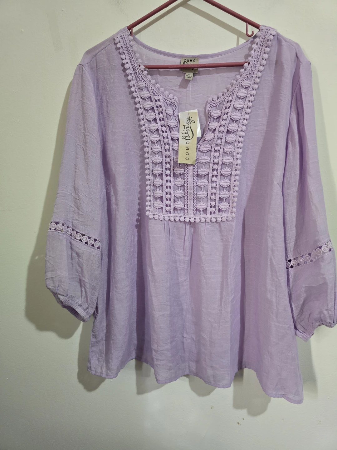 Como Vintage Tunic Top XL Lavender - photo 5