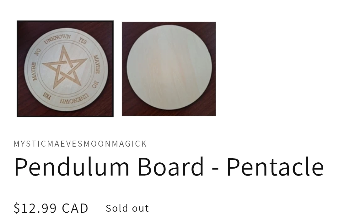 Wooden Pendulum Board - Pentacle - photo 2