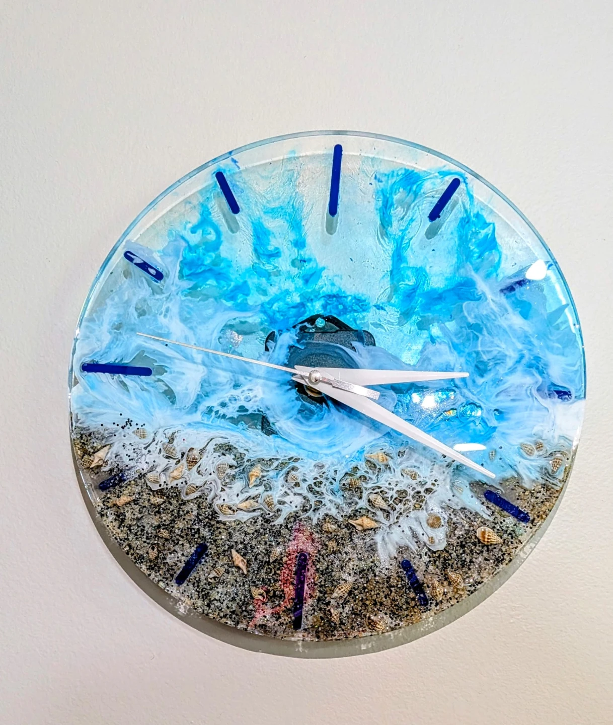 Handmade Resin Ocean Beach Clock - photo 3