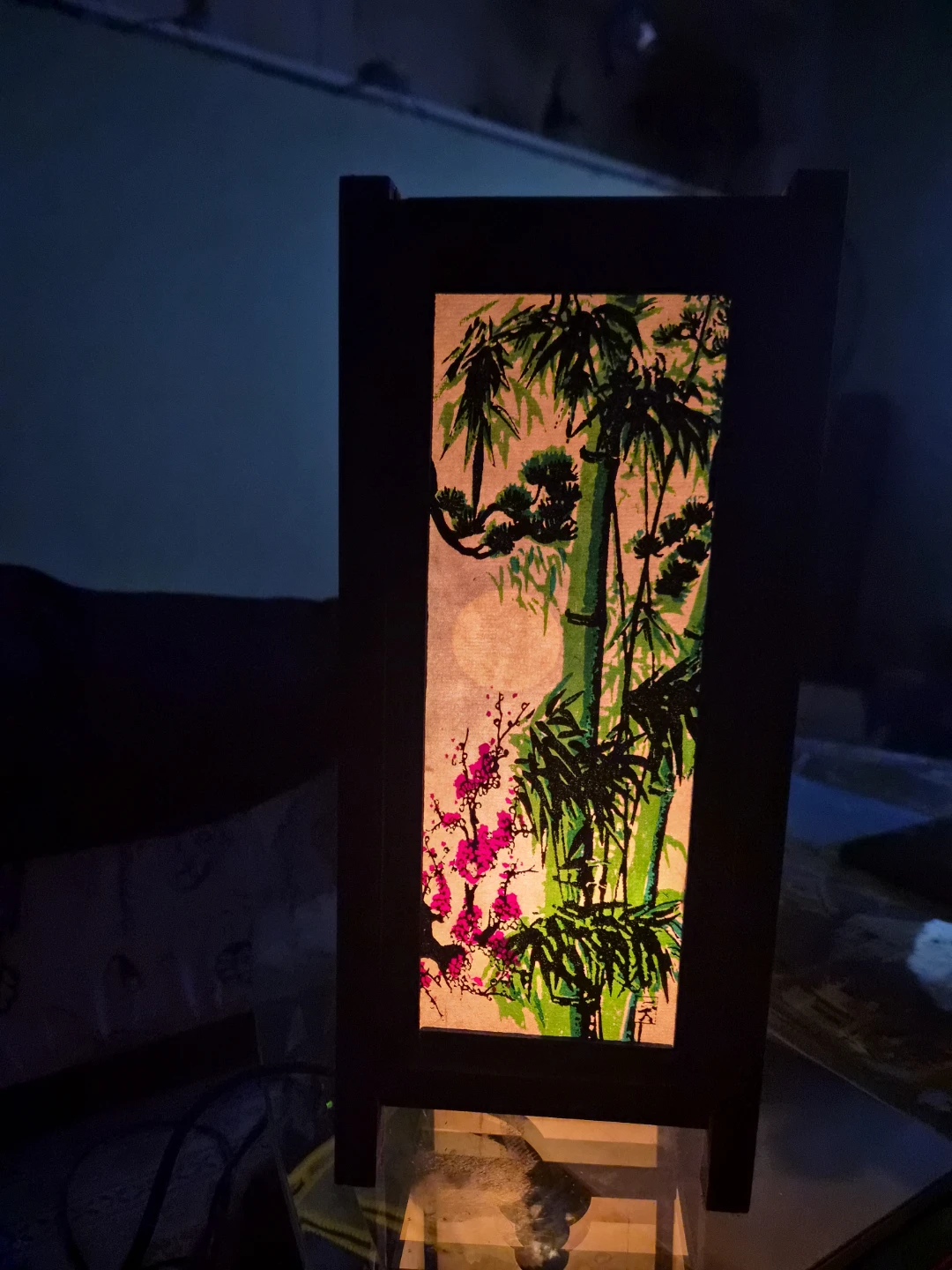 2 Japanese Style Table Lampa with Bamboo Design - photo 2
