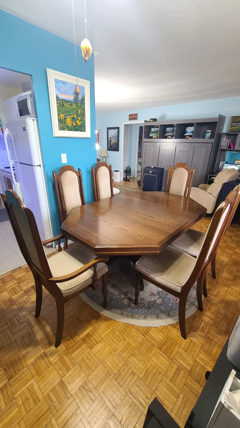 Wooden Dining Table and Chairs Set - photo 2