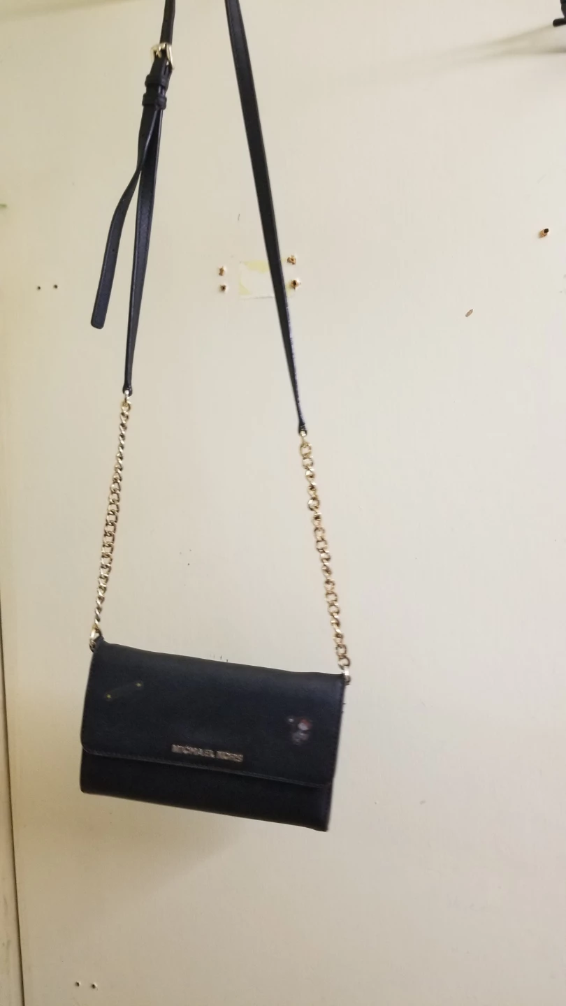 Black Michael Kors Wallet with Chain Strap