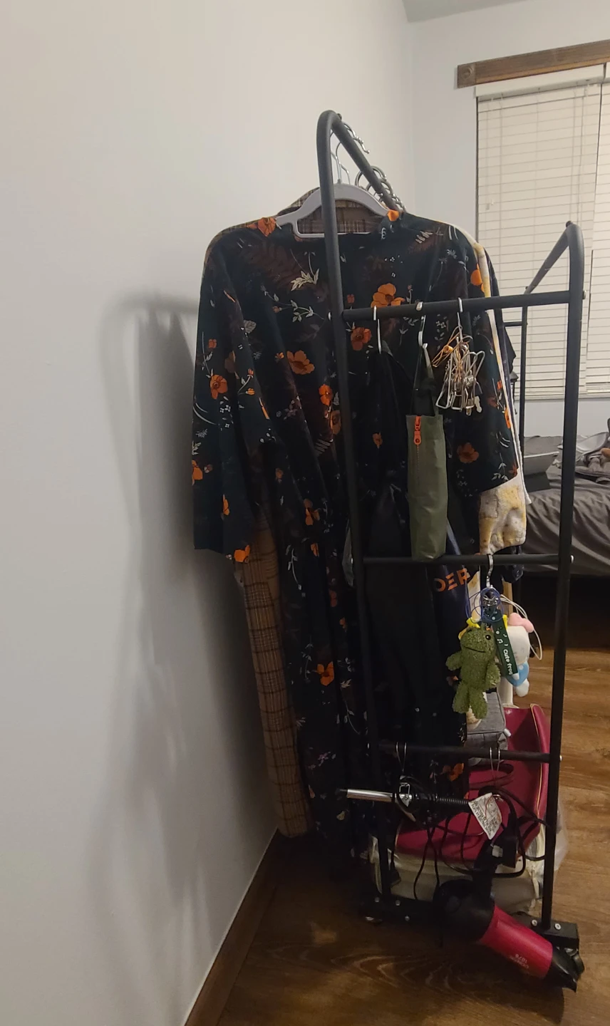 Black Metal Garment Moving Hanger  Rack - photo 2