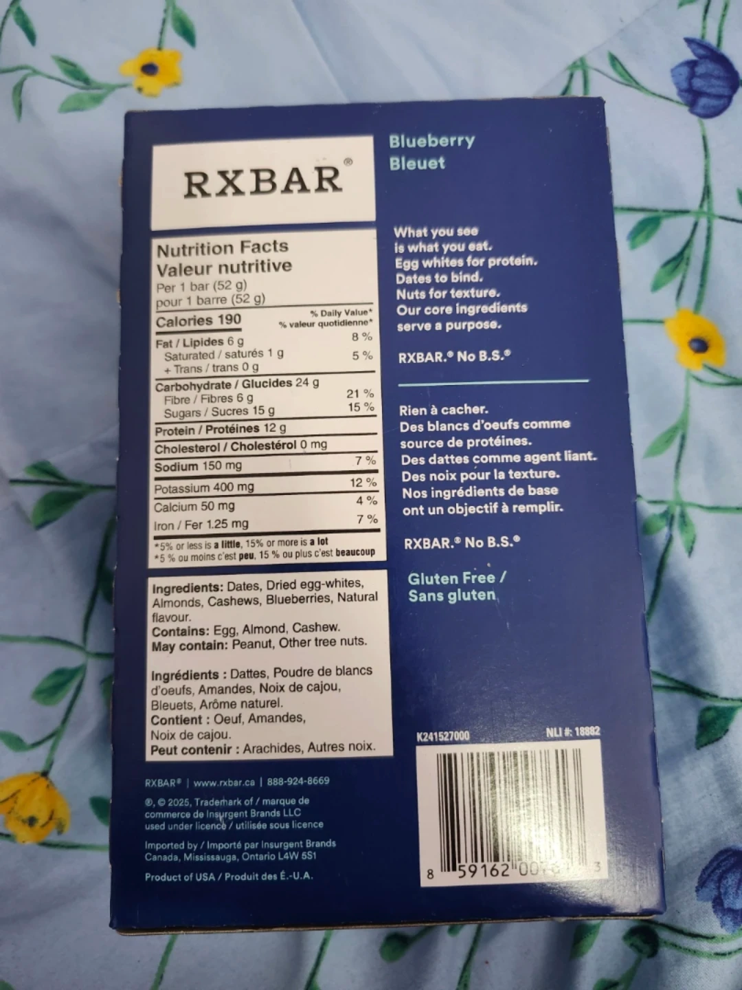 RXBAR Blueberry Protein Bars (12 Pack) - photo 2