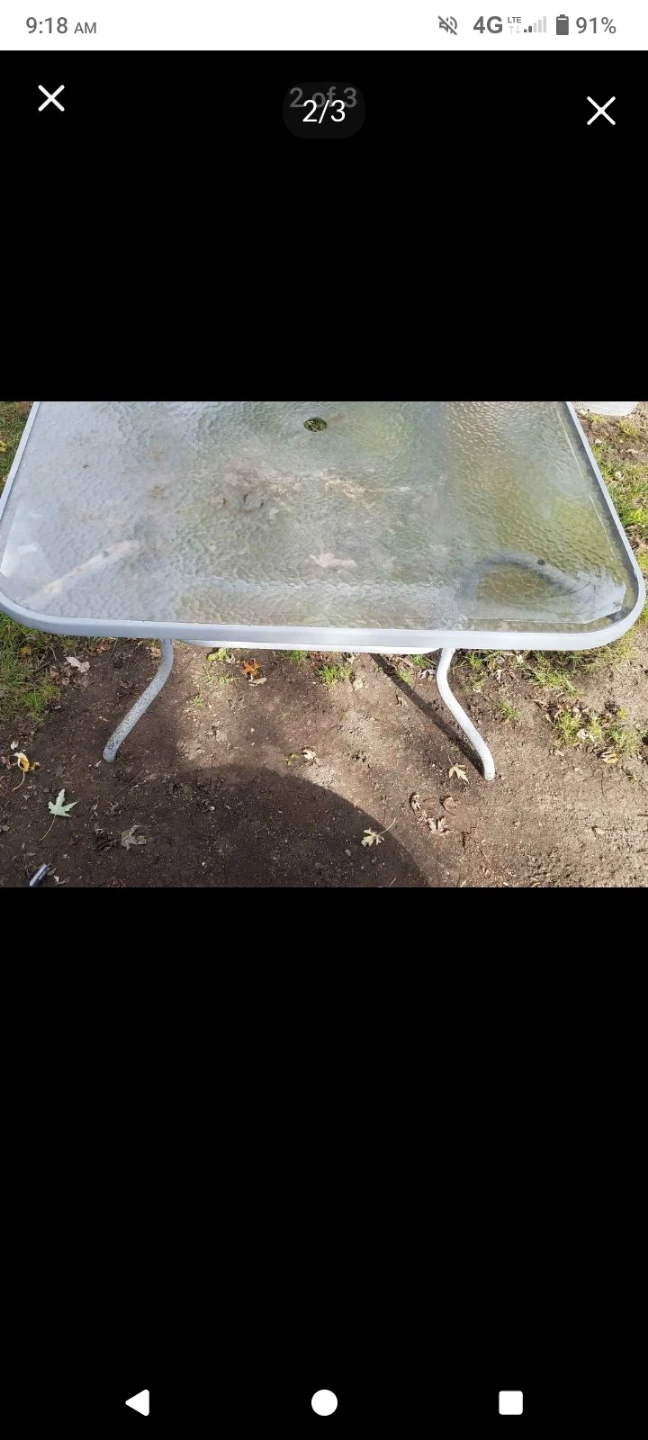Square Glass Top Patio Table - photo 3
