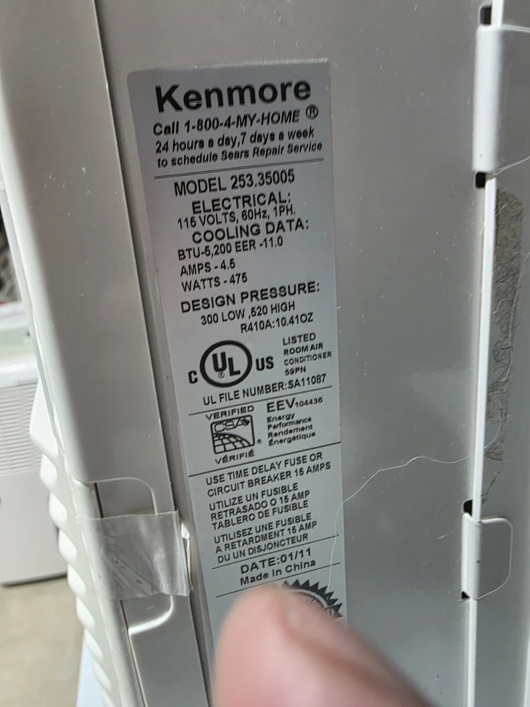 Kenmore Window Air Conditioner 5,000 BTU - Model 253.35005 - photo 3