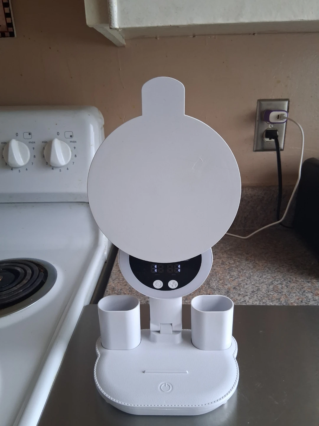 Brand new White Desk Lamp with Fan and Clock - photo 2
