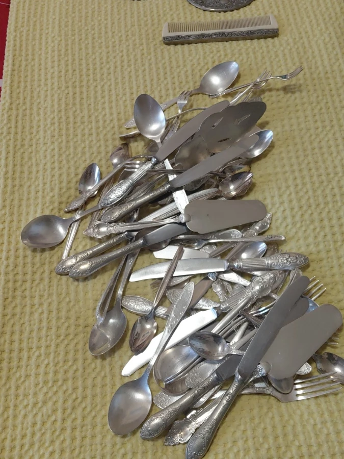 Silver Plated Cutlery Set and Vanity Set