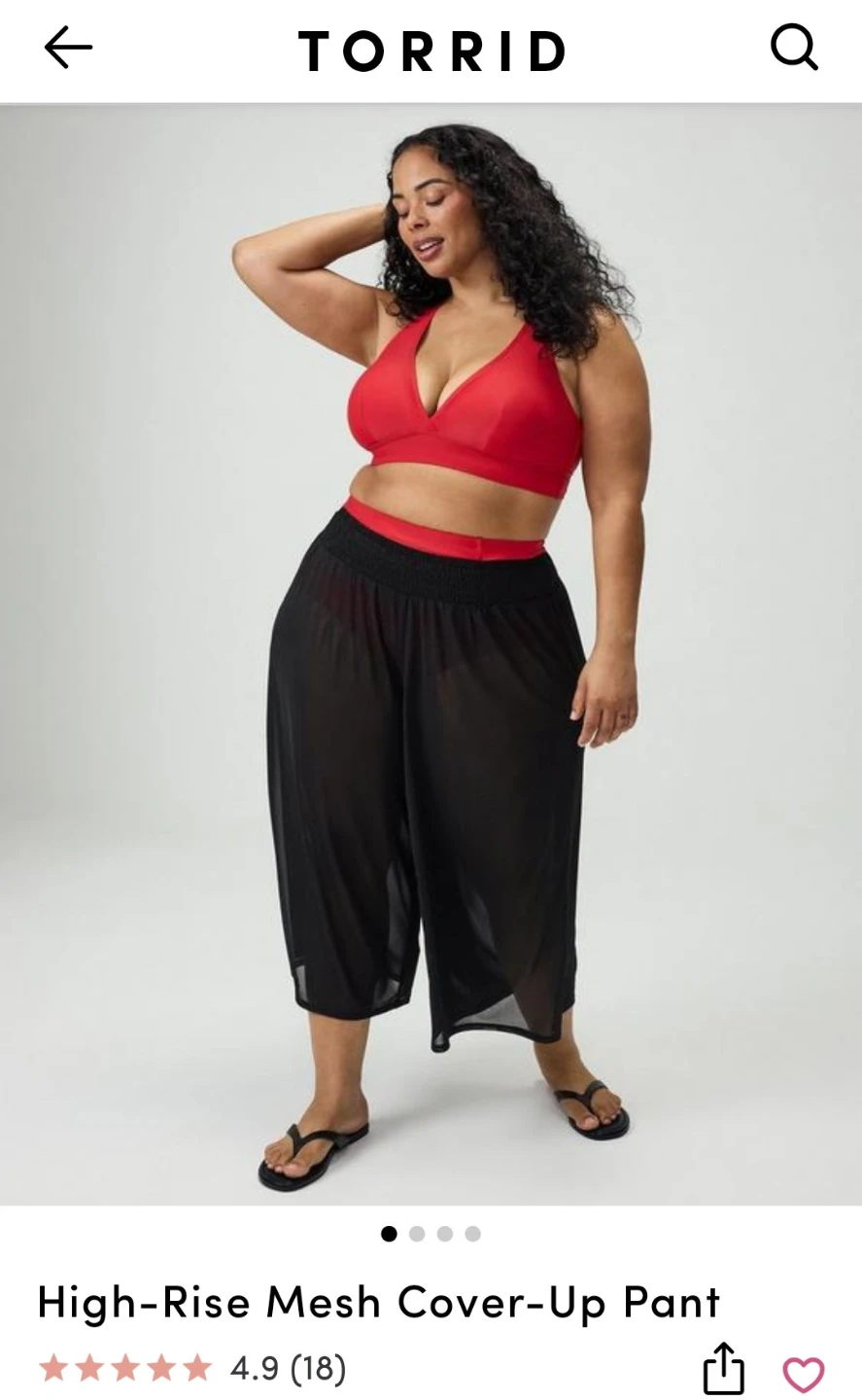 Torrid High-Rise Mesh Cover-Up Pant