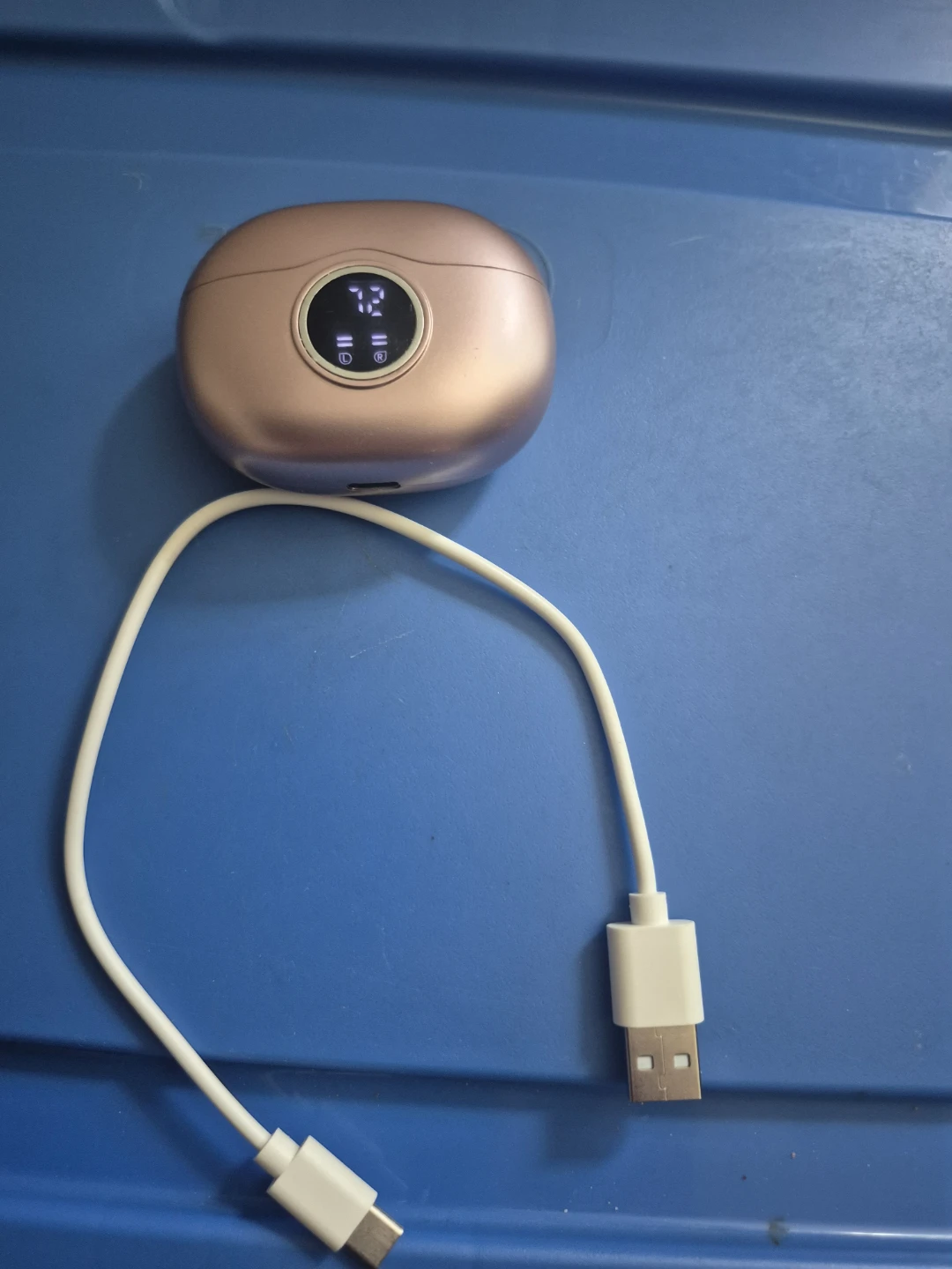 Rose Gold Wireless Earbuds with Charging Case