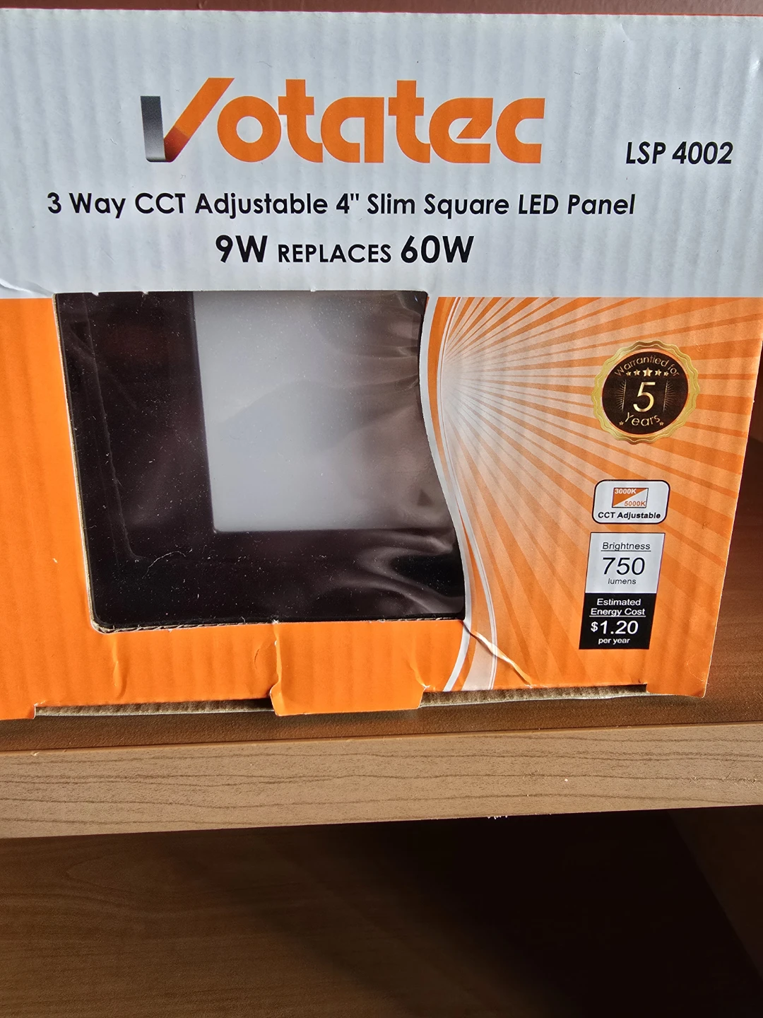 Votatec 4" Slim Square LED Panel - 3 Way CCT Adjustable