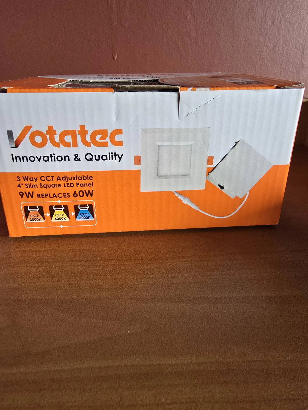 Votatec 4" Slim Square LED Panel - 3 Way CCT Adjustable - photo 2