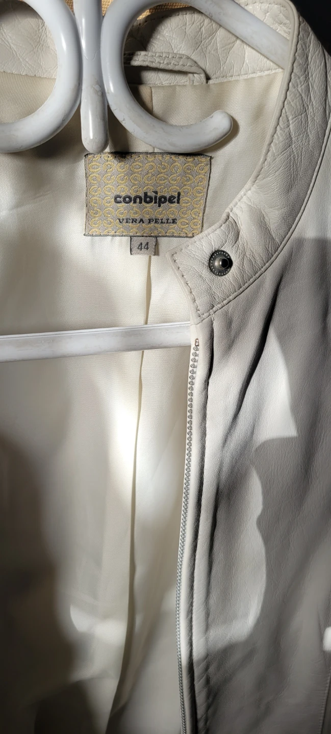 Conbipel Cream Leather Jacket - photo 3