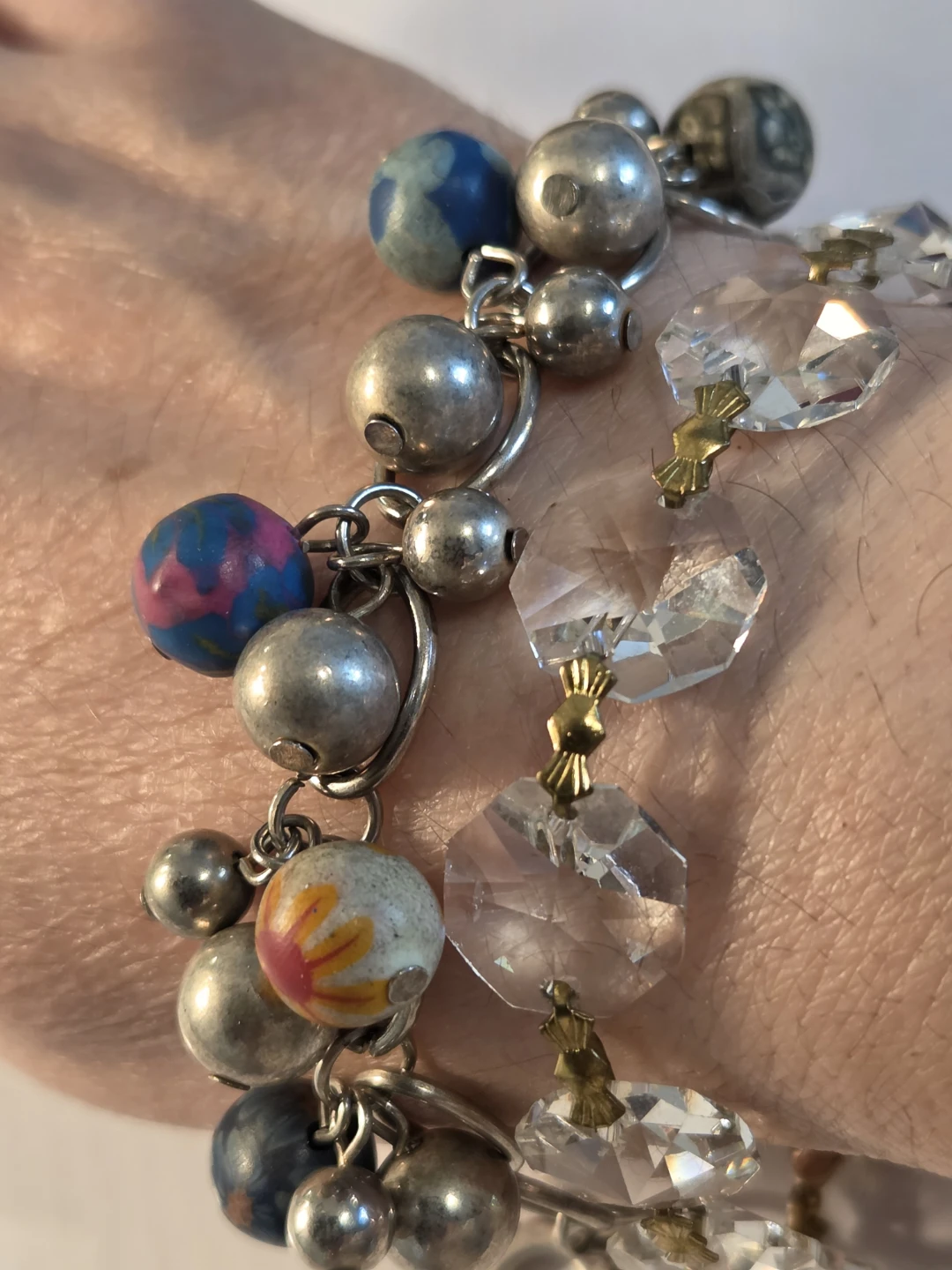 Beaded Charm Bracelet with Crystal Strands - photo 4