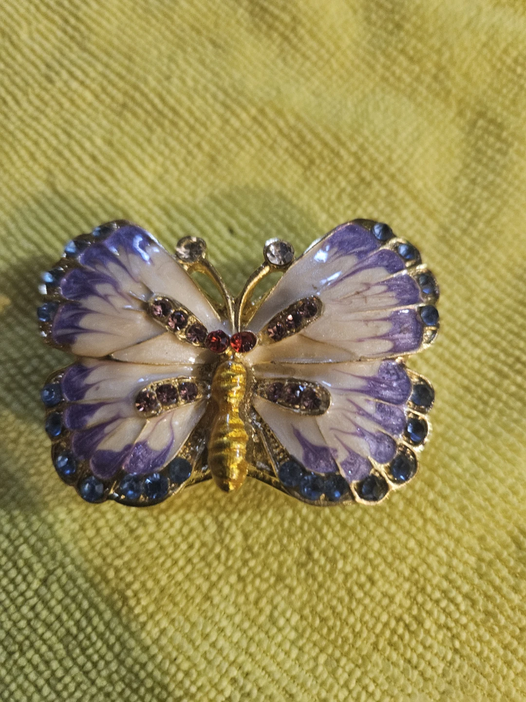 Butterfly Trinket Box with Rhinestones - photo 3