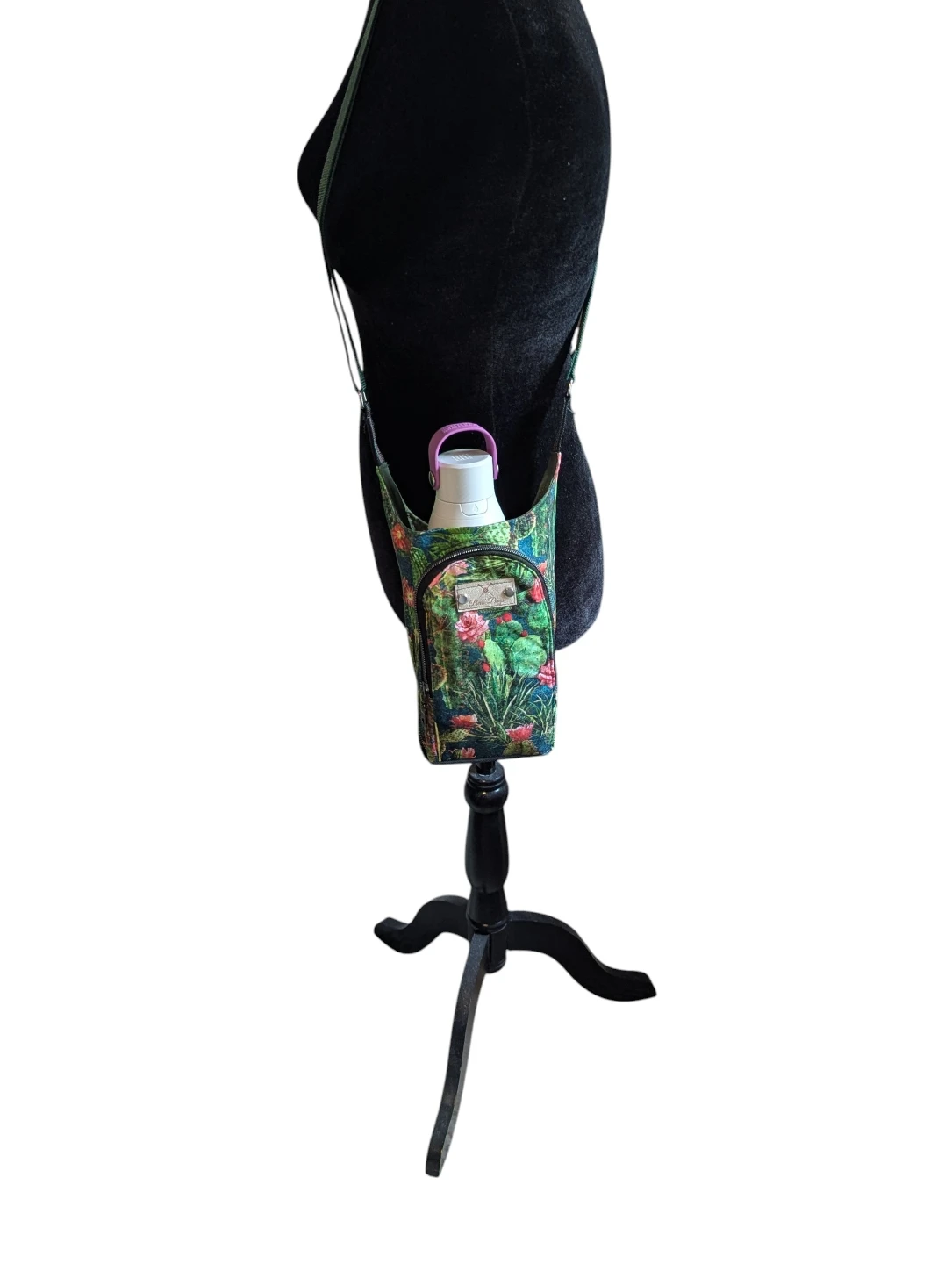 Cactus theme water bottle tote bag