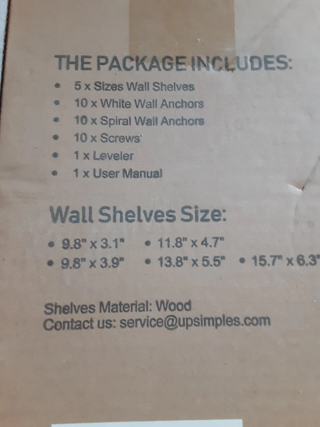 Wooden Wall Shelves Set