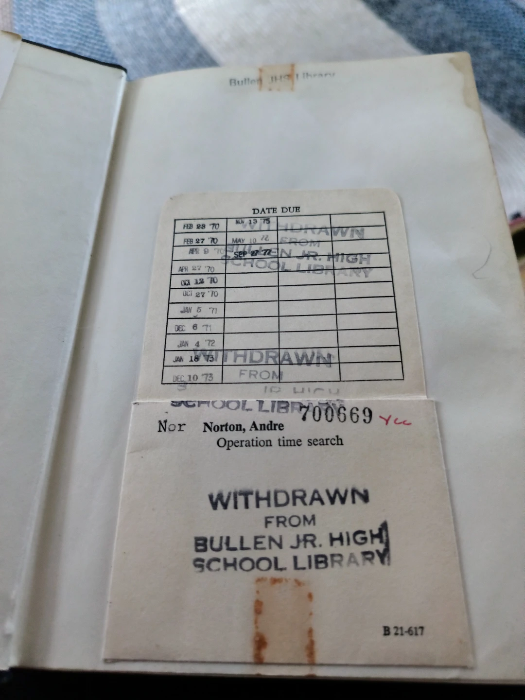Andre Norton Operation Time Search Book - photo 3